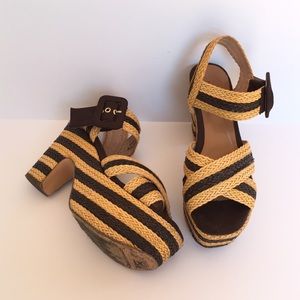 Azura Amare Platform Striped Shoes Sandal